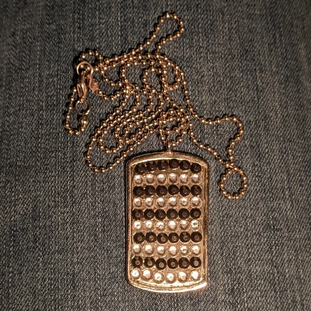 Vintage 90s Crystal Pendant Necklace